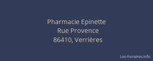Pharmacie Epinette