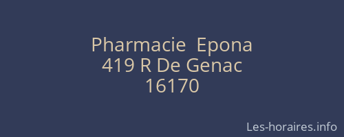 Pharmacie  Epona