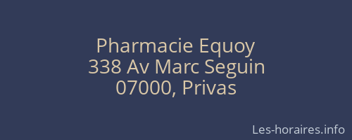 Pharmacie Equoy