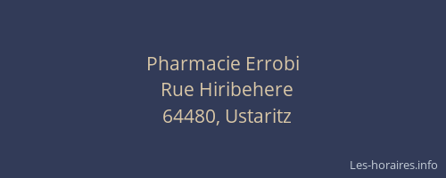 Pharmacie Errobi