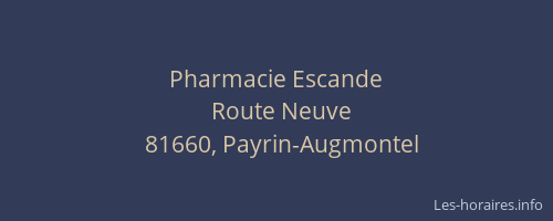 Pharmacie Escande
