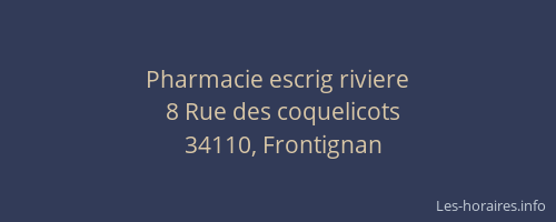 Pharmacie escrig riviere