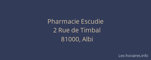 Pharmacie Escudie