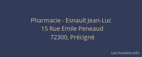 Pharmacie - Esnault Jean-Luc