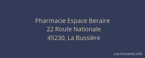 Pharmacie Espace Beraire