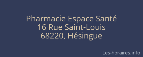 Pharmacie Espace Santé