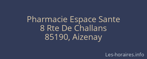 Pharmacie Espace Sante