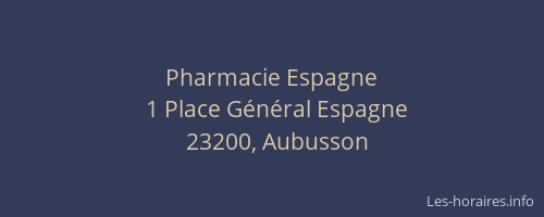 Pharmacie Espagne