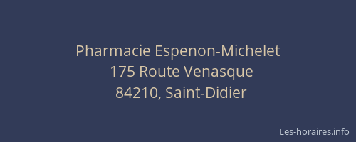 Pharmacie Espenon-Michelet