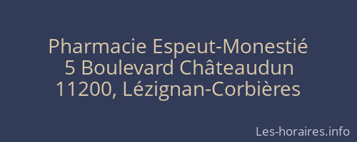 Pharmacie Espeut-Monestié