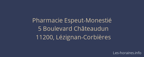 Pharmacie Espeut-Monesti&eacute;