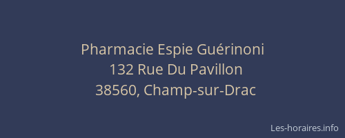 Pharmacie Espie Guérinoni