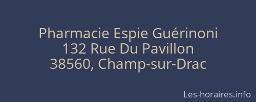 Pharmacie Espie Guérinoni