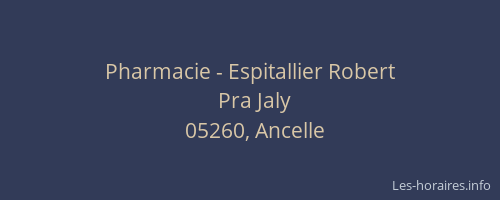 Pharmacie - Espitallier Robert