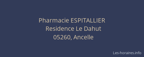 Pharmacie ESPITALLIER