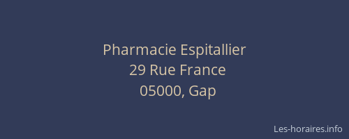 Pharmacie Espitallier