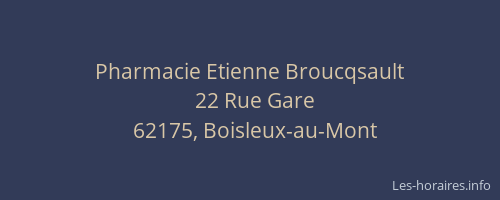 Pharmacie Etienne Broucqsault