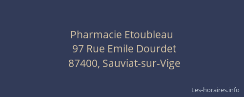 Pharmacie Etoubleau
