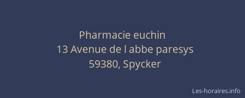 Pharmacie euchin