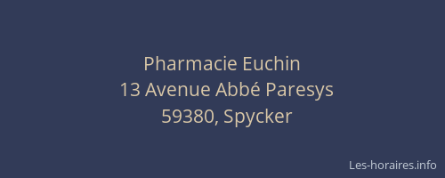 Pharmacie Euchin