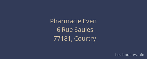 Pharmacie Even