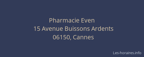 Pharmacie Even