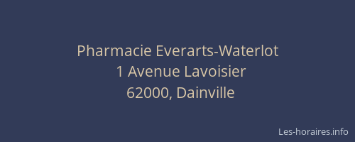 Pharmacie Everarts-Waterlot