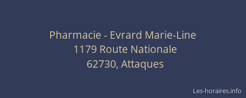 Pharmacie - Evrard Marie-Line