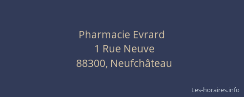 Pharmacie Evrard