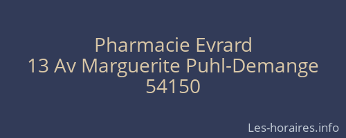 Pharmacie Evrard