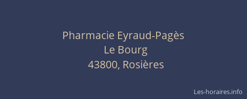 Pharmacie Eyraud-Pagès