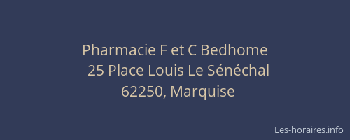 Pharmacie F et C Bedhome