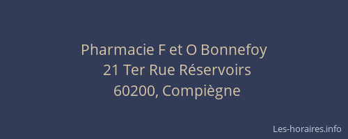 Pharmacie F et O Bonnefoy