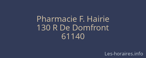 Pharmacie F. Hairie