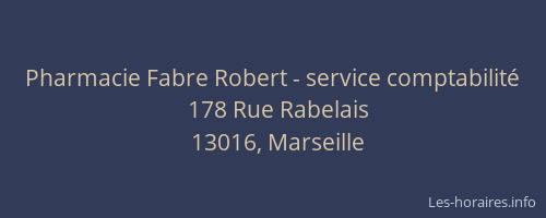 Pharmacie Fabre Robert - service comptabilité