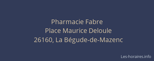 Pharmacie Fabre