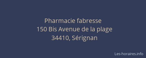 Pharmacie fabresse