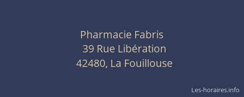 Pharmacie Fabris