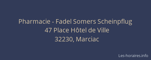 Pharmacie - Fadel Somers Scheinpflug