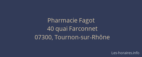 Pharmacie Fagot