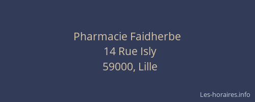 Pharmacie Faidherbe