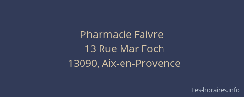 Pharmacie Faivre