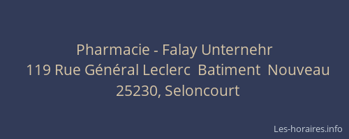 Pharmacie - Falay Unternehr