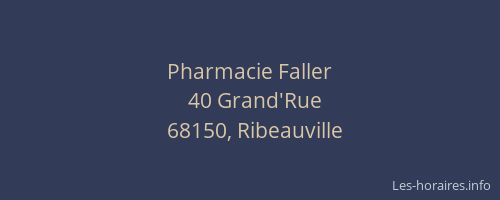 Pharmacie Faller