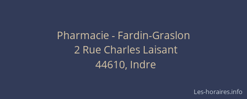 Pharmacie - Fardin-Graslon