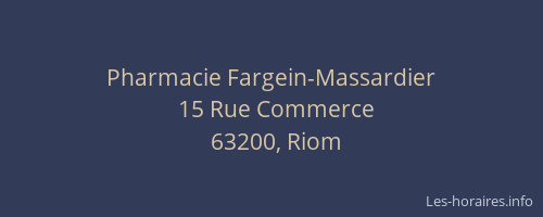 Pharmacie Fargein-Massardier
