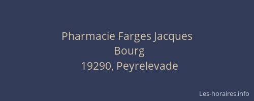Pharmacie Farges Jacques