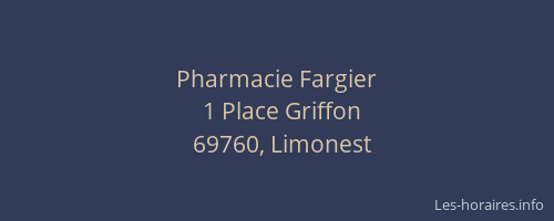 Pharmacie Fargier
