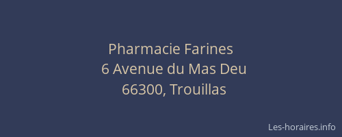 Pharmacie Farines