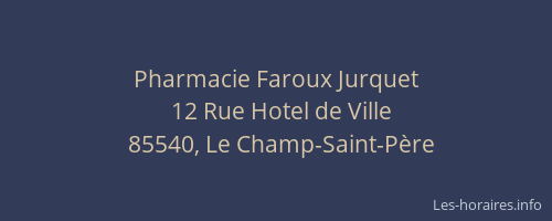 Pharmacie Faroux Jurquet